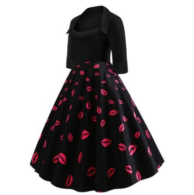 Robe Années 50 Bisous