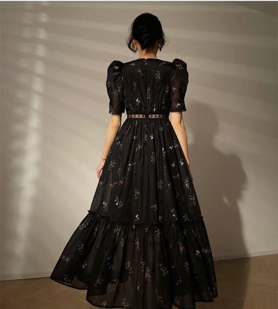 Robe Vintage Col V Noire