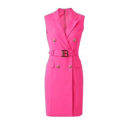 Robe Vintage Crayon Années 40 Fuschia