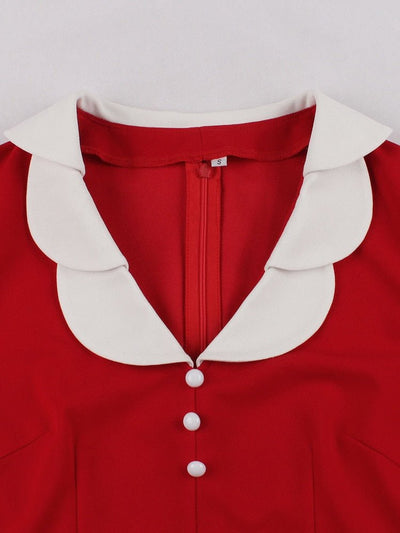 Robe Vintage Crayon Chic Rouge