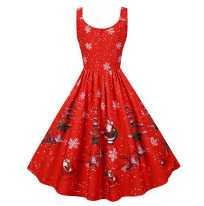 Robe Vintage de Noel Rouge