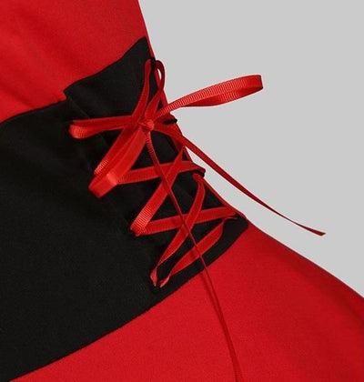 Robe Vintage Fourrure Rouge