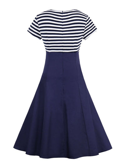 Robe Vintage Grande Taille Année 50 Bleu