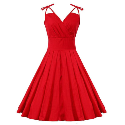 Robe Années 50 Glamour Rouge