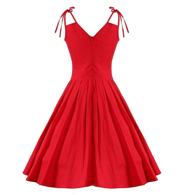 Robe Années 50 Glamour Rouge