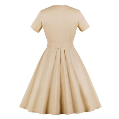 Robe Années 60 Audrey Hepburn Beige
