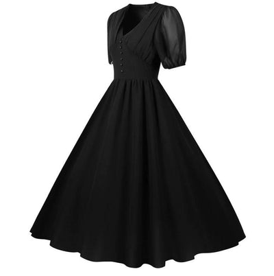 Robe Vintage Longue 50s Noire