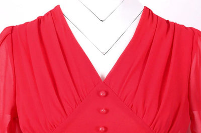 Robe Vintage Longue 50s Rouge