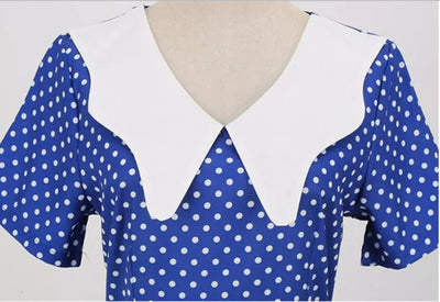 Robe Vintage Mariage Bleu Marine