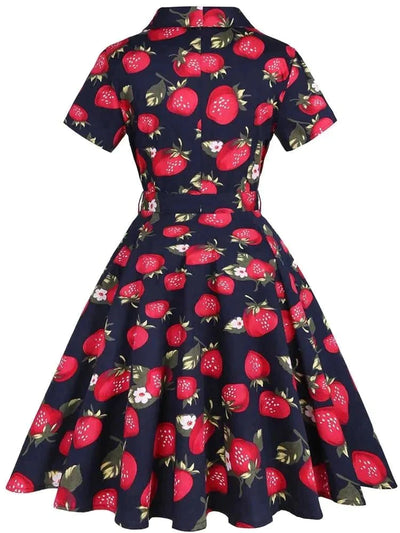 Robe Vintage Pin Up Fraises