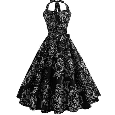 Robe Vintage Pin Up Noir et Blanc