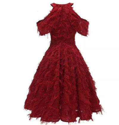 Robe Vintage Pour Mariage Rouge