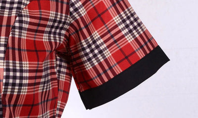 Robe Vintage Rayée Rouge et Noir