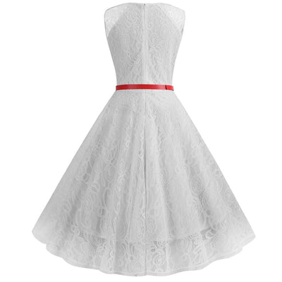 Robe Vintage Trapeze Blanc