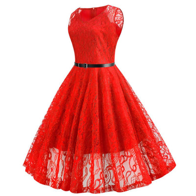 Robe Vintage Trapeze Rouge