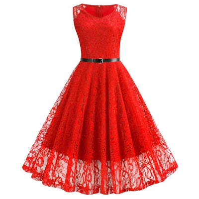 Robe Vintage Trapeze Rouge