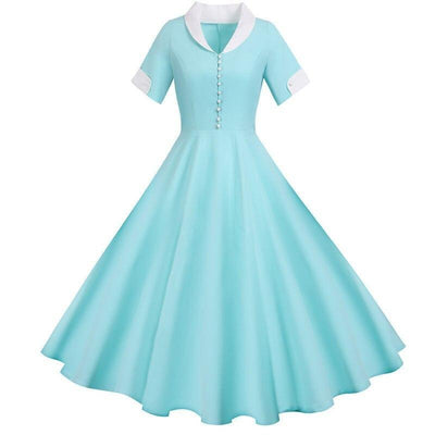 Robe Vintage 50s Turquoise