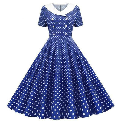 Robe Bleue Années 50 Glamour
