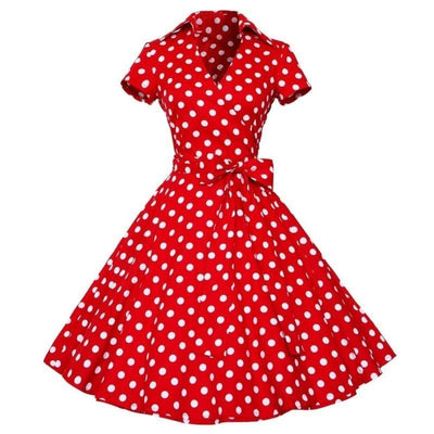 Robe Vintage Année 50 Rouge