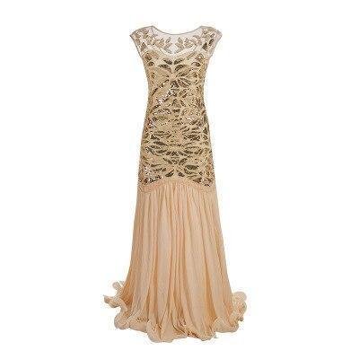 Robe Vintage Années 20 Flapper Beige