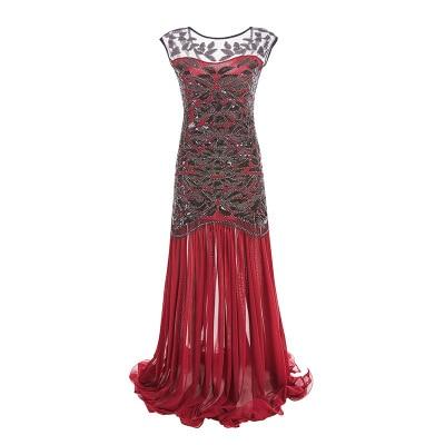 Robe Vintage Années 20 Flapper Rouge
