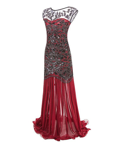 Robe Vintage Années 20 Flapper Rouge