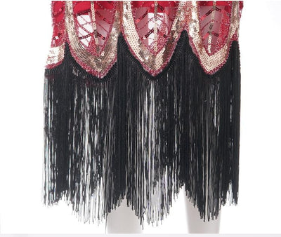 Robe Vintage Années 20 Gatsby Rouge