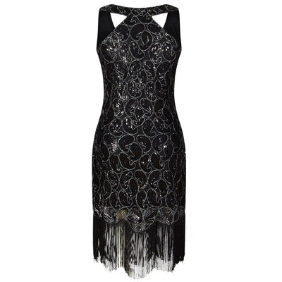 Robe Vintage Années 20 Sexy Noir