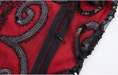 Robe Année 20 Dentelle Rouge