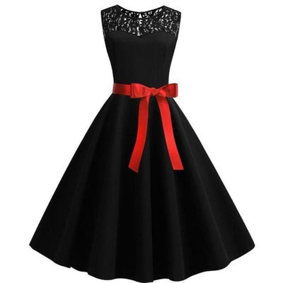 Robe Vintage Dentelle Noir