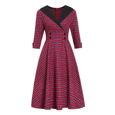 Robe Vintage Hiver Rouge