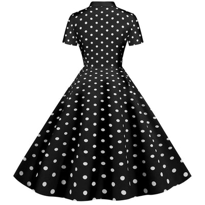 Robe Vintage Rétro Noir