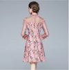 Robe Courte Vintage Fleurie Rose