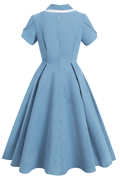 Robe Bleue Vintage Style 50's