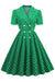 Robe Verte à Pois Style Vintage