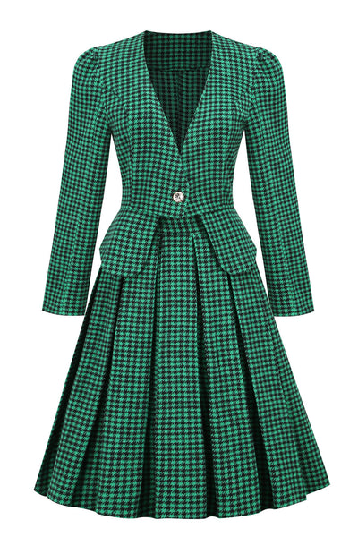 Robe Ensemble Vintage Vert pour Femme