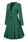 Robe Ensemble Vintage Vert pour Femme