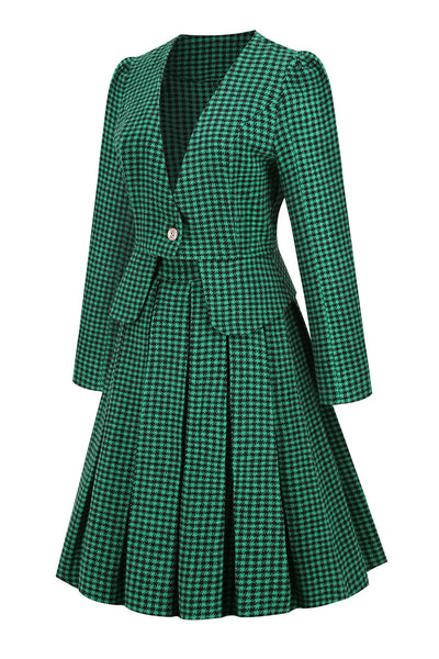 Robe Ensemble Vintage Vert pour Femme