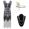 Robe Année 20 Gatsby Argent