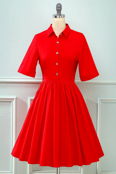 Robe Plissée Vintage des années 1950