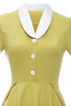 Robe Couleur Citron Vintage