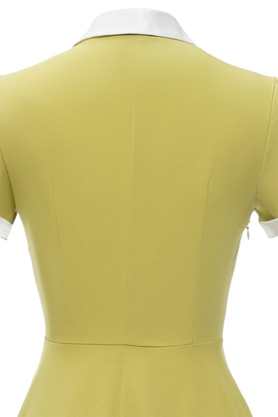 Robe Couleur Citron Vintage