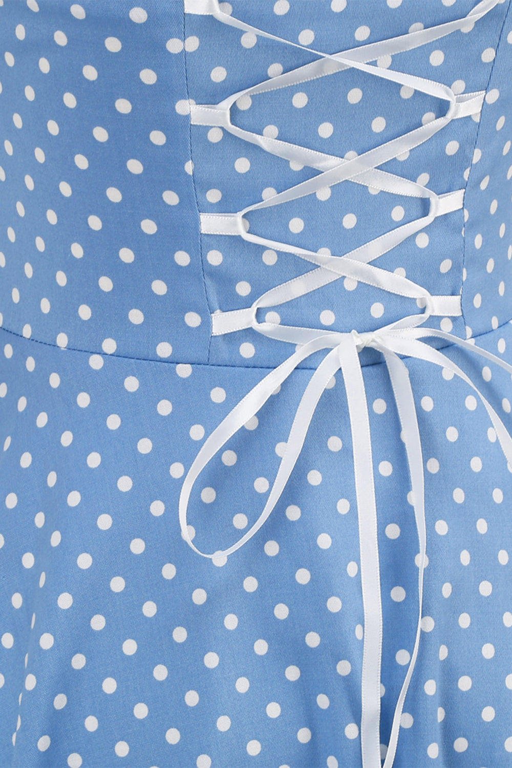 Robe Rétro Dos Nu à pois pour Femme