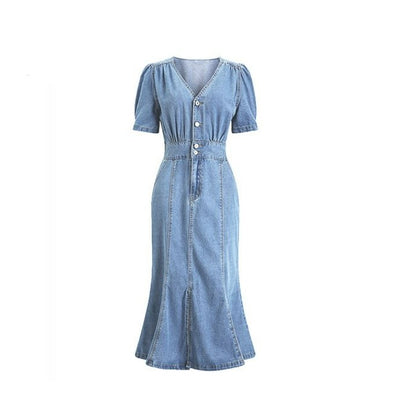 Robe Année 40 Bleue Ciel