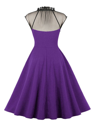 Robe Violette Année 50 Femme