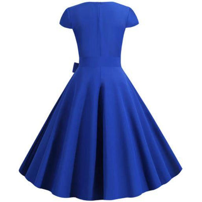 Robe Années 50 Vintage Bleu