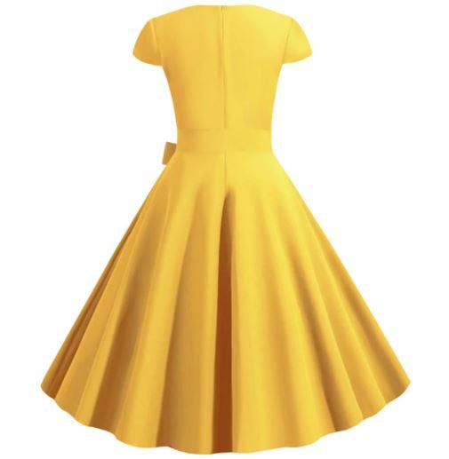 Robe Années 50 Vintage Jaune