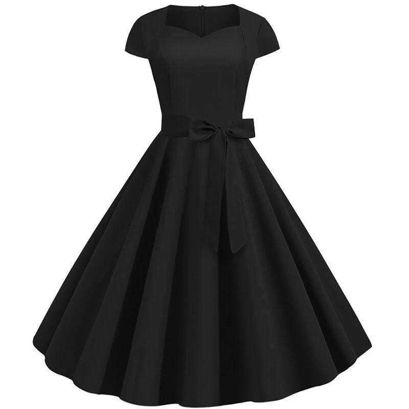 Robe Années 50 Vintage Noire