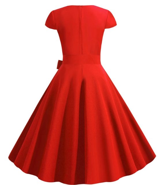 Robe Années 50 Vintage Rouge