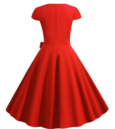Robe Années 50 Vintage Rouge
